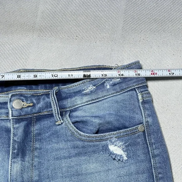 Judy Blue High Rise Slim Fit Jeans 9/29 Distressed Stretch Denim Medium Wash - Picture 11 of 16